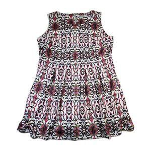 Danny & Nicole Sleeveless Midi Dress Geo Print Womens 3XL Zip Back Pockets